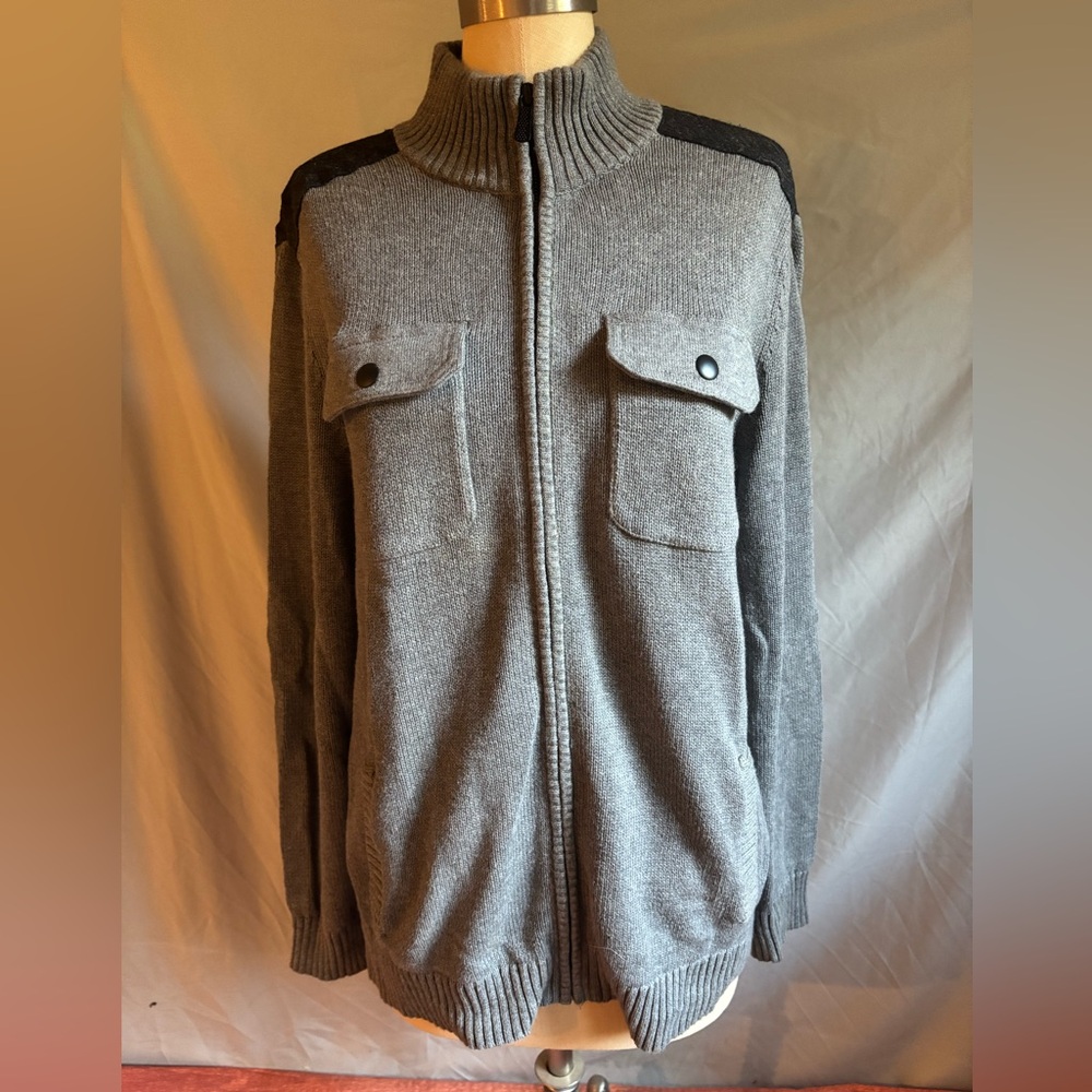 Apt. 9 Gray Zip Up Sweater